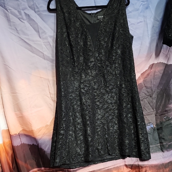 Nwt Alex B Elegant Black Lace Mini Dress - Picture 1 of 4